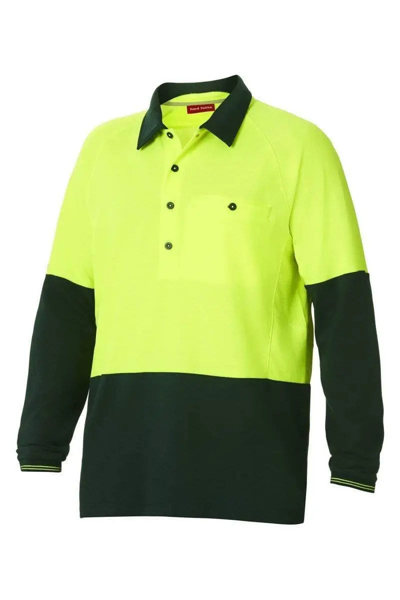 Hard Yakka 2 Tone Hi Vis Vented Polo Shirt Y11389 Metro Workwear.